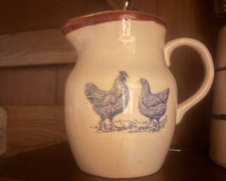 Pitchers and several crocks 