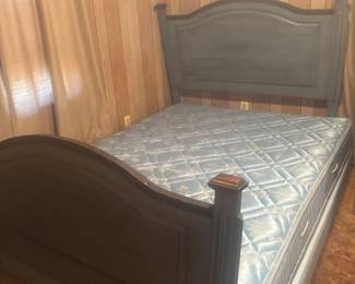 Headboard, footboard and rails. Has dresser w mirror to match