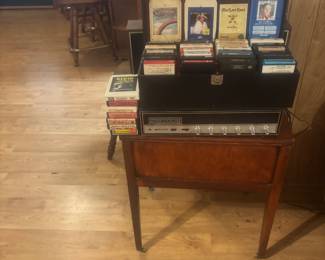 8 track player, speakers and several 8 tracks to choose from (it works and sounds great)