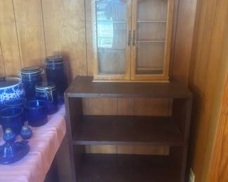 Table top curio and book shelf 