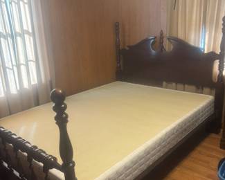 Headboard, footboard, rails, boxed springs 