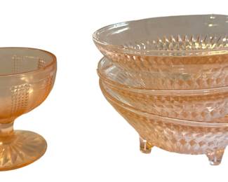 Pink Depression Glass Bowls 