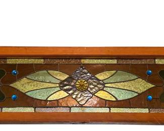 Framed Stained Glass Window Pane 