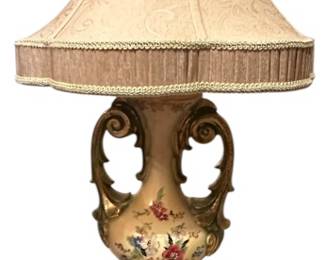 Vintage Hand Painted Urn Style Lamp 