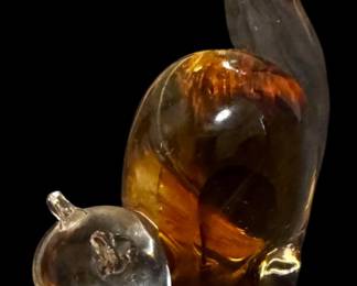 Vintage Murano Art Glass Cat Figurine 