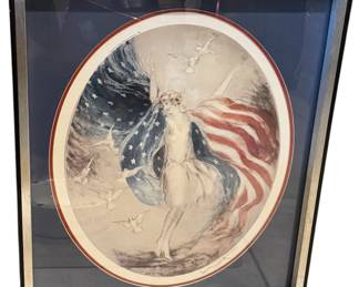 Framed Signed Louis Icart Miss America 