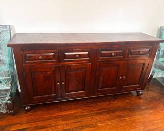 Large Sideboard / Buffet Cabinet
Some scuffs on edge that should be able to be buffed out or wood polish could fix.
Solid wood
76” long x 19” deep x 39” tall
Must be able to move and load yourself