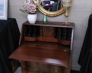 Inside the drop-front secretary