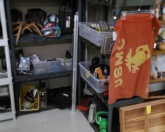 Tools, etc. Sports items.