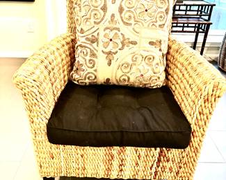Hand woven arm chair