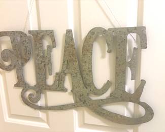 Metal Peace wall hanging