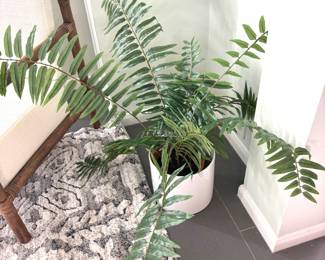 Realistic silk sword fern