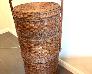 Tiered bamboo and wicker Chinese wedding basket