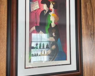 Acrylic painting by Linda Le Kimff.  Artist signed 