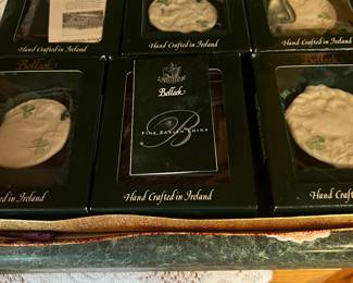 7 days of Christmas Belleek ornaments 