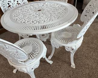 Wrought iron table set 