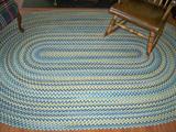one of the 4 L.L. Bean 100% wool braided rugs