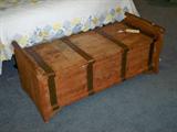 unusal Arts & Crafts cedar chest by Burrowes of Maine with copper strapping