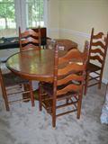 Hard Rock Maple Dining Table and Chairs