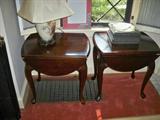 Pair of Queen Ann Style Drop Leaf Side Tables