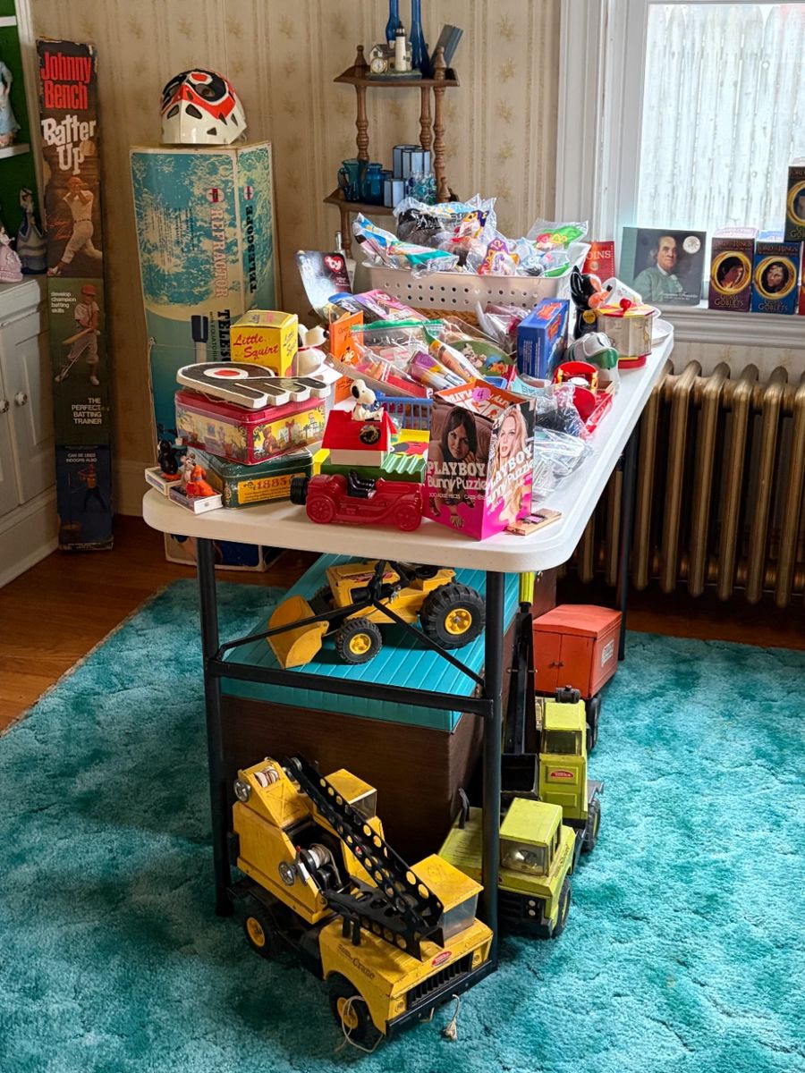 Vintage toys, trucks, games