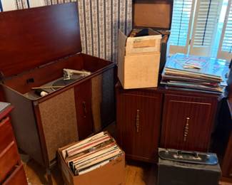 Record players, albums (including Beatles)