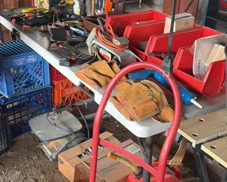Tools, dollies, miscellaneous carpentry