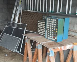 Ladders, nail/screw storage