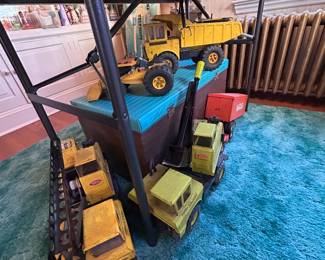 Vintage metal Tonka trucks
