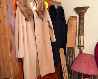 Vintage wool / fur coats