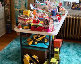 Vintage toys, trucks, games