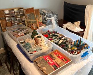 Lane cedar chest, Star Trek magazines, stained glass