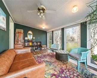 Books, Artist Easel, Vintage Leather Couch