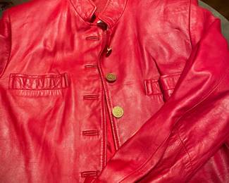 Vintage Red Leather Jacket