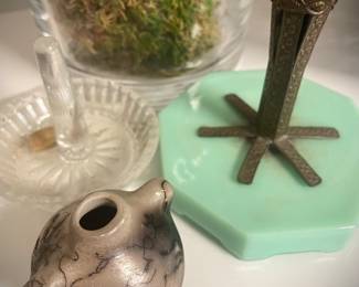 Antique Brass, Raku Pottery