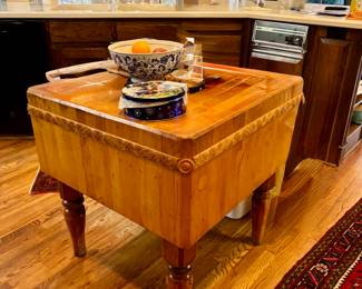 Butcher Block Table from family passed down generations, in excellent condition. 