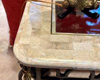Sofa table with hardstone top