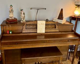 Spinet piano with original bench