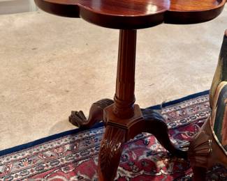 Piecrust stand with claw foot