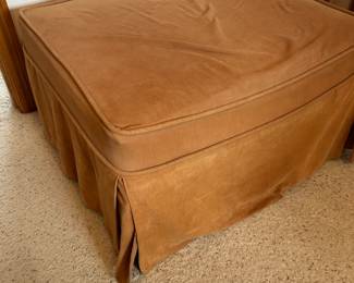 Vintage ottoman with folded twin bed inside 