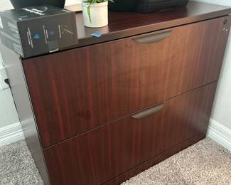 Wood filing cabinet. 