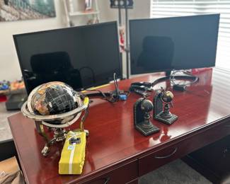 LG dual monitors, with stand.