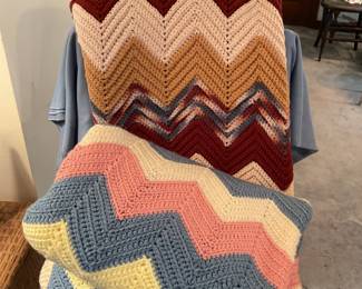 Beautiful hand-crocheted quilts