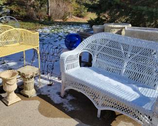 Wicker and metal furniture 