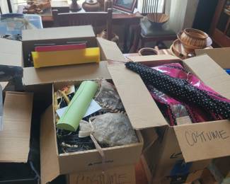 Boxes of costume jewelry 