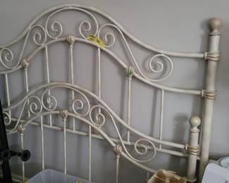 Cast iron queen bed