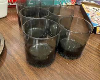 Smoke grey glass set 