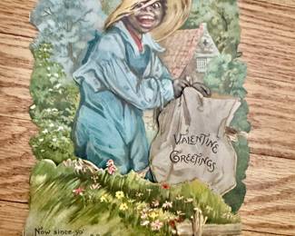 Large 1909 Valentine die cut