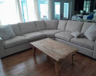 Crate and Barrel Axis sectional in performance fabric. Like brand new