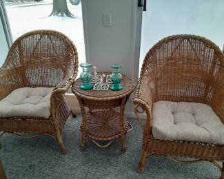 Beautiful natural wicker set